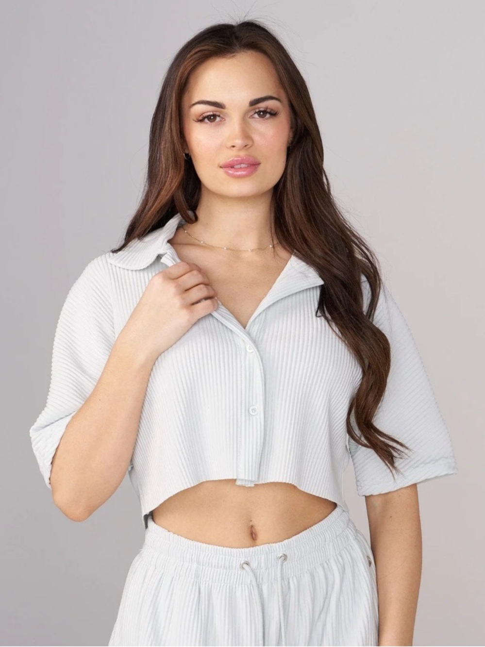 Young LA Aria Pleated Top Size M